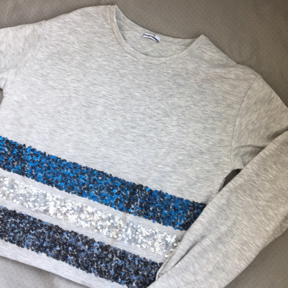 Grey sequined sweater